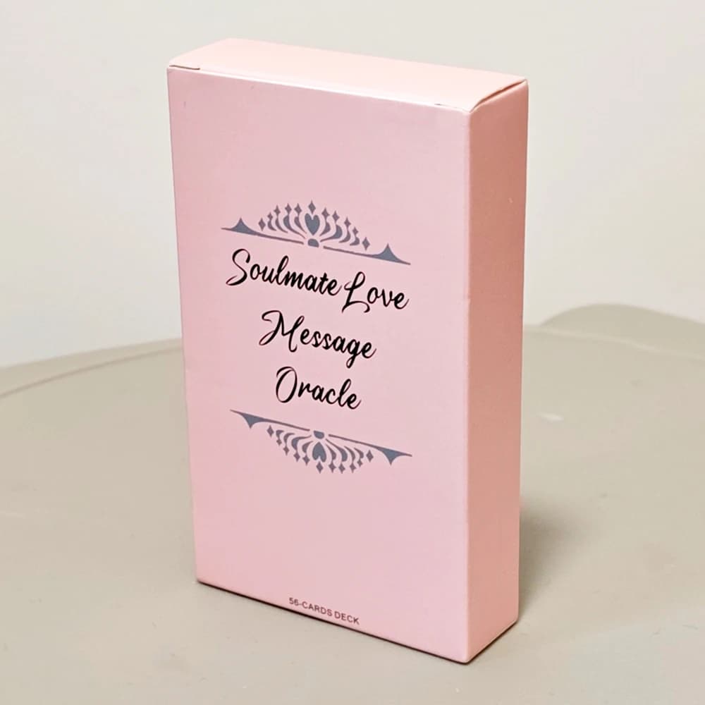 Mazzo di Carte Oracolo dell'Amore dell'Anima Gemella, 56 Carte Romantiche da 10,3*6cm per Letture di Flame Gemelle, Eleganti Carte Oracolo Rosa