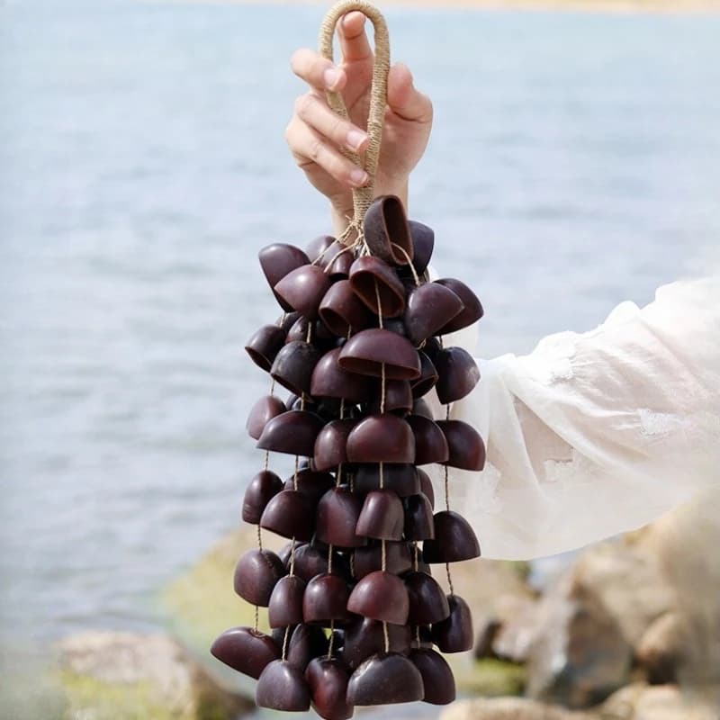 Nut Shell Wind Bell Sound Healing Handheld Nutshell Bells Natural Meditation Hanging Wind Chime Percussion Musical Instruments