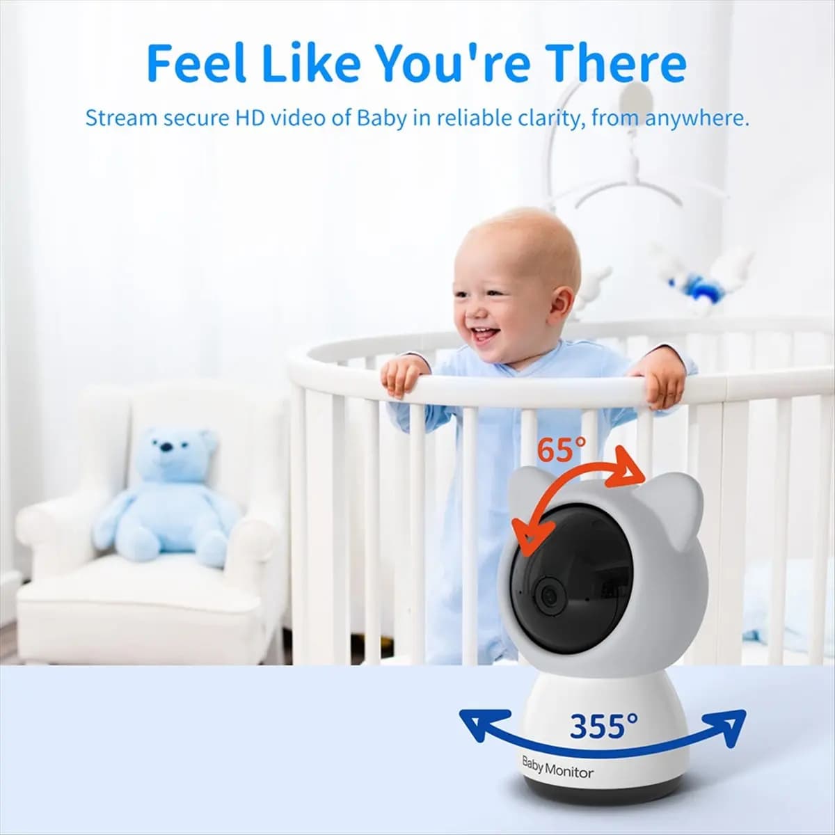 Baby Monitor Telecamera di videosorveglianza bidirezionale Ninne nanne integrate Smart Home US PLUG