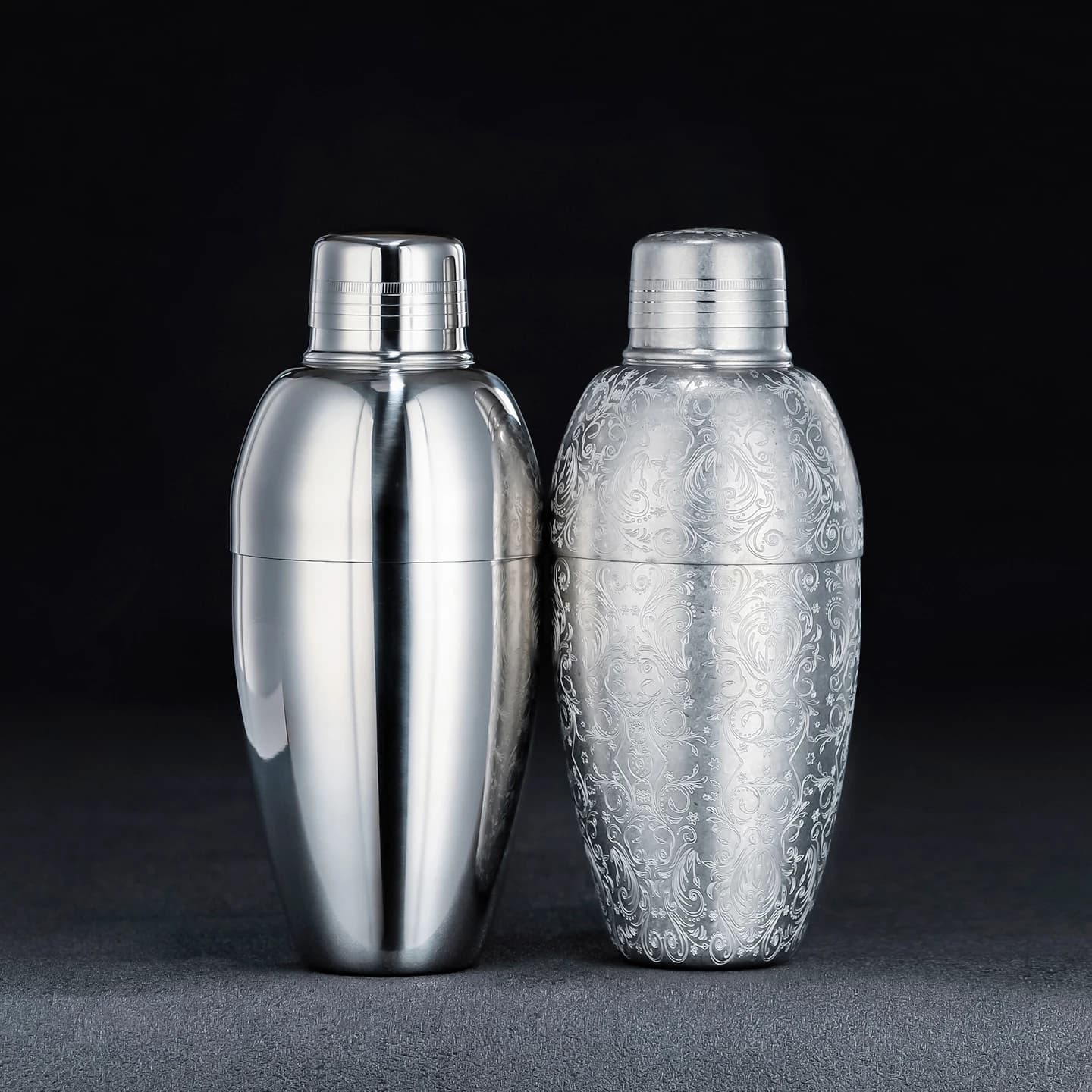 Bar Cocktail Shaker Boston Shaker Stainless Steel Engraving Shaker Bar Accessory Bartender Tools For Home And Bar