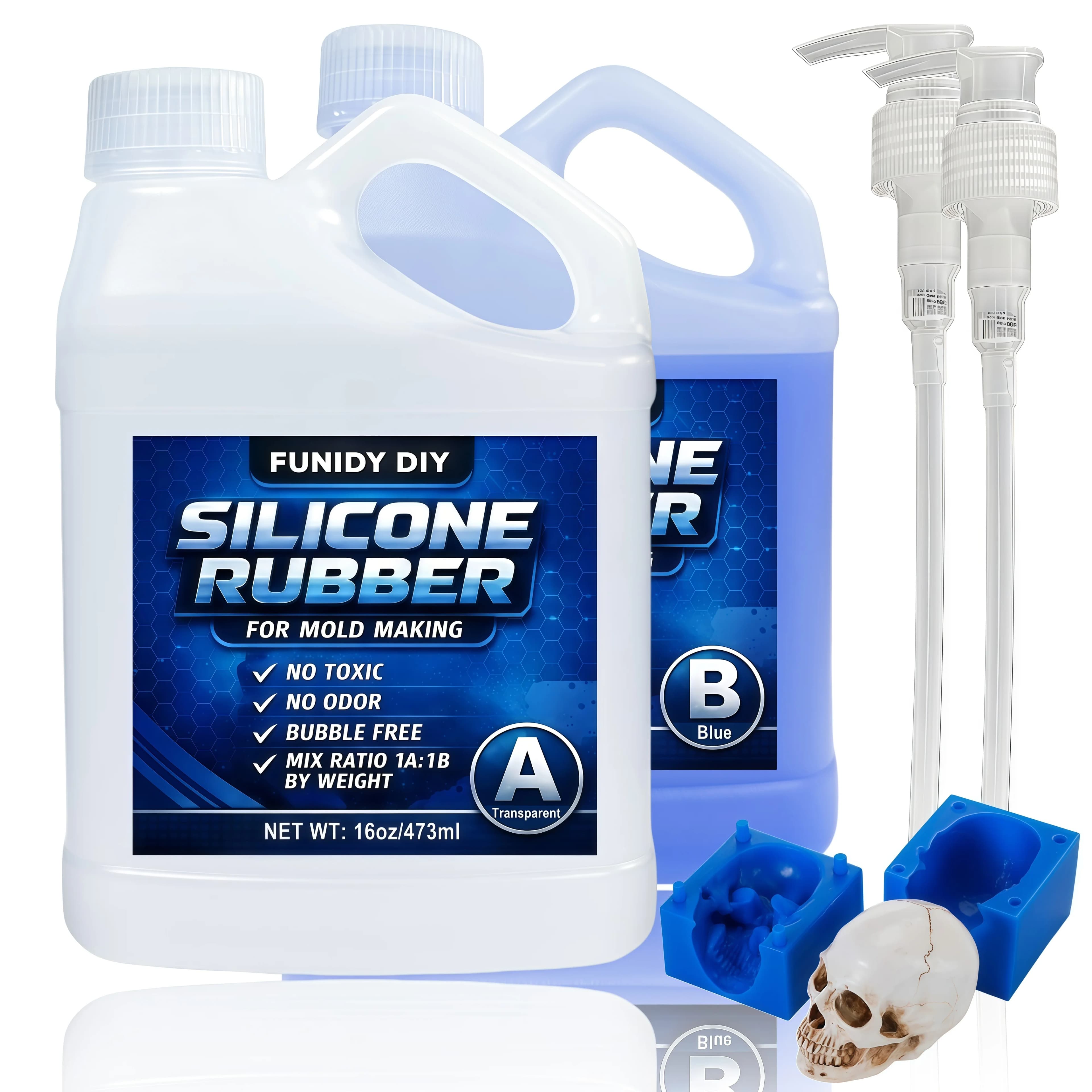 Kit per Realizzare Stampi in Silicone, Gomma Siliconica Traslucida a Rapida Asciugatura per Stampi in Resina, Stampi per Candele, Stampi per Sapone