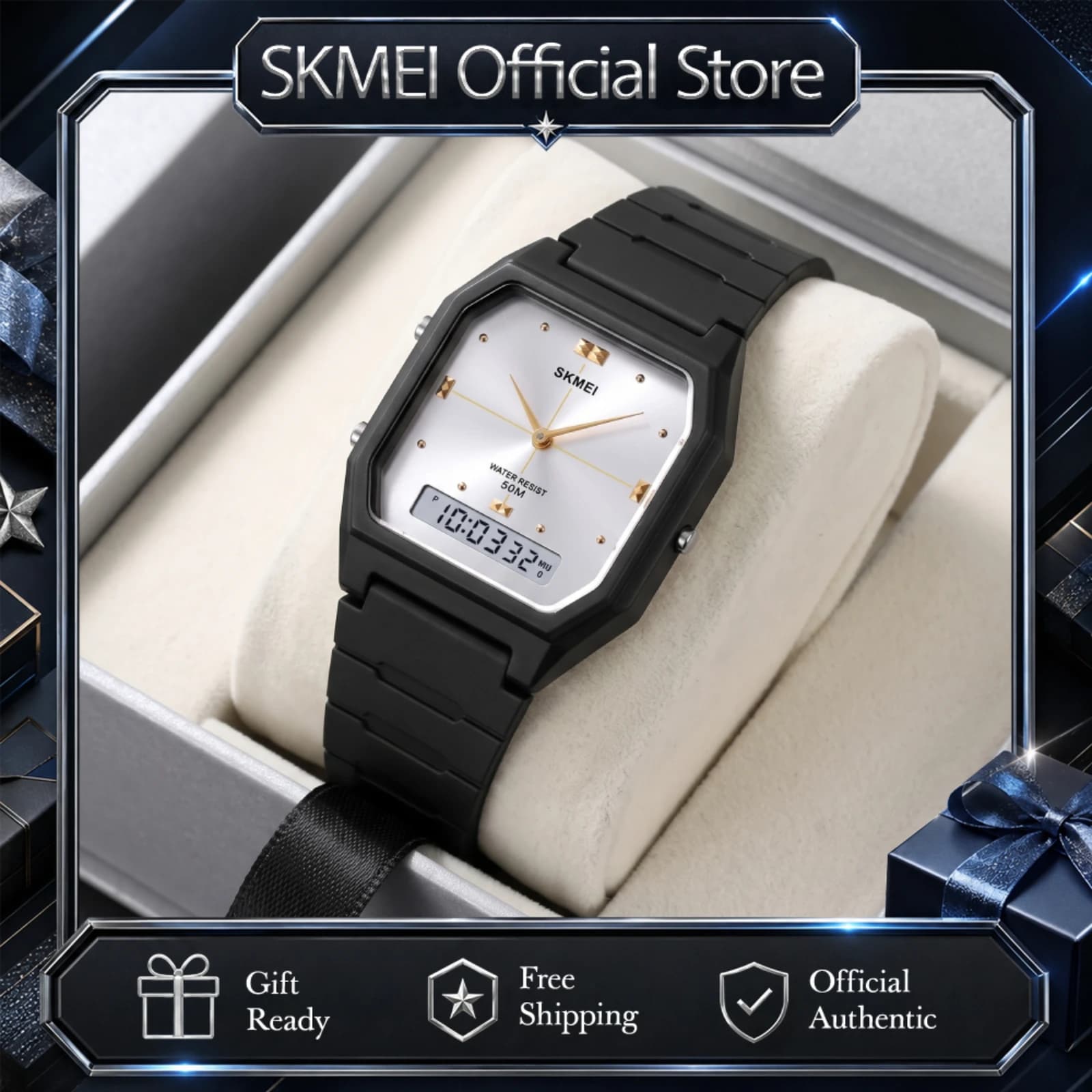 SKMEI Moda 3 Visualizzazione dell'ora Orologio da polso digitale per uomo Donna Casual Cronometro Elettronica sportiva Orologi impermeabili reloj hombre
