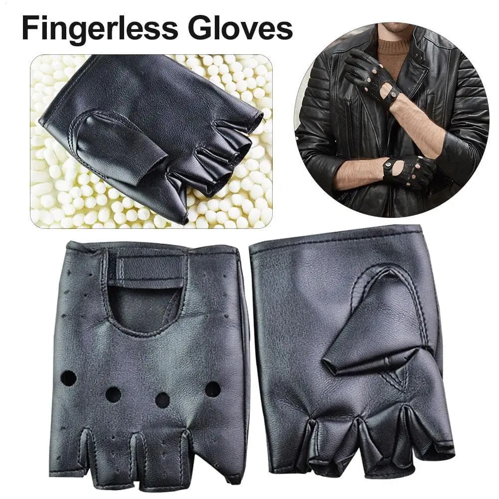 Punk fingerless gloves, Women's fingerless gothic gloves, Breathable accessories, Fashion Outfit for Cycling, Gym, Dance