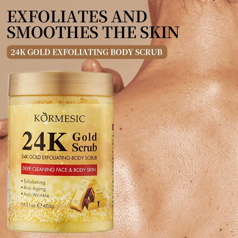 24k Golden Mask Beauty Facial Bread Skin Removal Cleansing Scrub for the body in gold to French gold