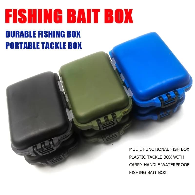 Set da Pesca Portatile 2 Pezzi, Scatola Multifunzionale a 10 Scomparti Rinforzata, Kit per Conservazione Esche, Attrezzatura da Pesca Resistente