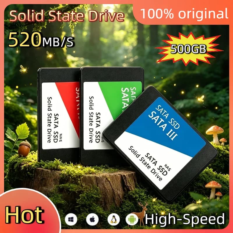 500GB Ultra Portable External SSD USB 3.0 7400MB/s Shockproof Metal Casing Solid State Drive for Laptop PC Hard Disk Pro Pocket