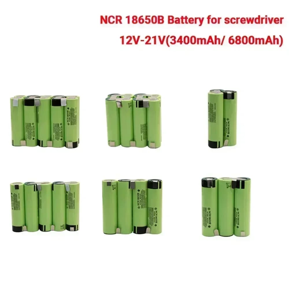 18650 Rechargeable Battery Lithium Battery Pack 12V 16.8V 21V 3400mAh 6800mAh Screwdriver Battery Discharge Current 20A