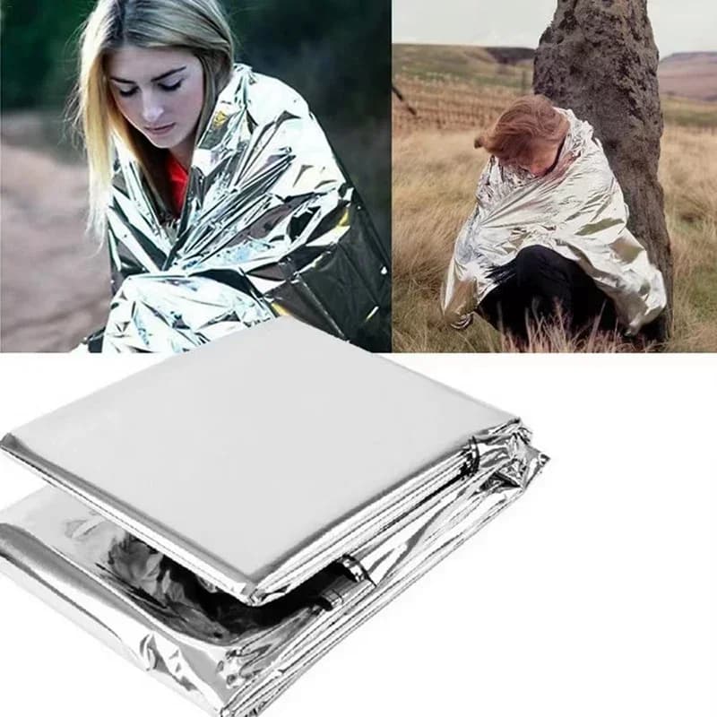 Reflective Emergency Heat Blanket 160*210cm 1 Pcs Outdoor Survival Gear For Natural Disaster Rescue