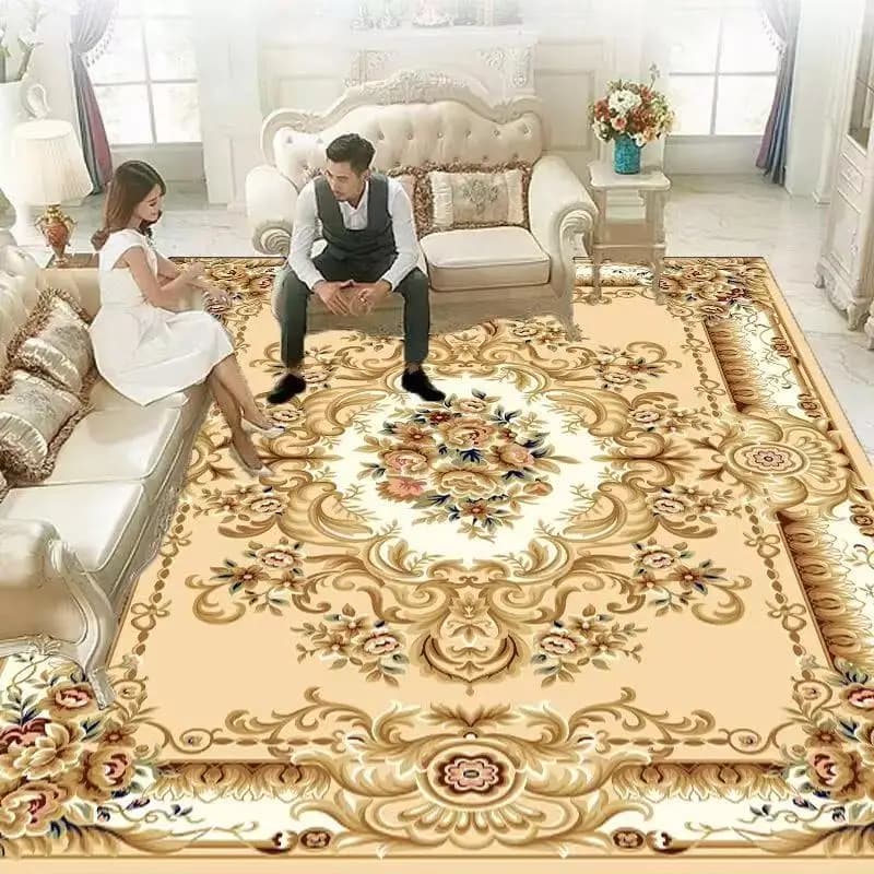 European Style Decoration Home Carpet Living Room Retro Persian Rugs Sofa Side Large Area Rug Room Doorway Cloakroom Floor Mat