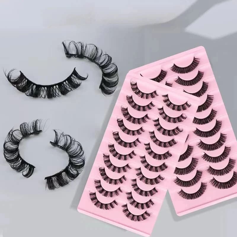 10 paia 3D ciglia di visone russo striscia ciglia drammatiche ciglia finte finte cils trucco all'ingrosso estensione ciglia finte maquiagem