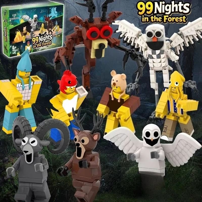 Originale 99 notti nella foresta Building Block Set Giocattoli Modello di assemblaggio Decorazioni per la casa Collezione Mattoni per bambini Regali Navidad