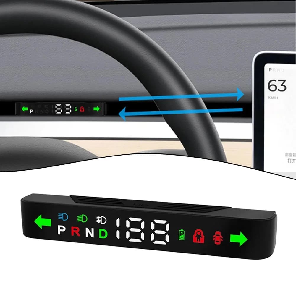 Auto HUD Per Tesla Modello Y 3 Tachimetro Head Up Display Allarme Digitale Segnale di Girata Luce Frenata Indicatore di Marcia Della Porta