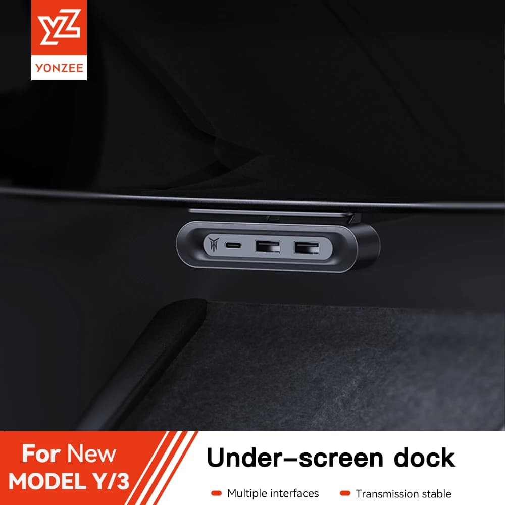 YZ for Tesla Model 3 Highland Model Y 2024 Dock expansion central control charging Shunt accessories HUB USB quick charger
