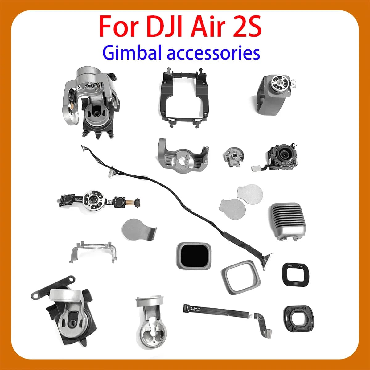 Braccio dell'albero della fotocamera con giunto cardanico per drone AIR 2S originale, motore a prua, obiettivo, cavo, cavo di segnale, copertura del telaio, filtro UV, per DJI Air2s
