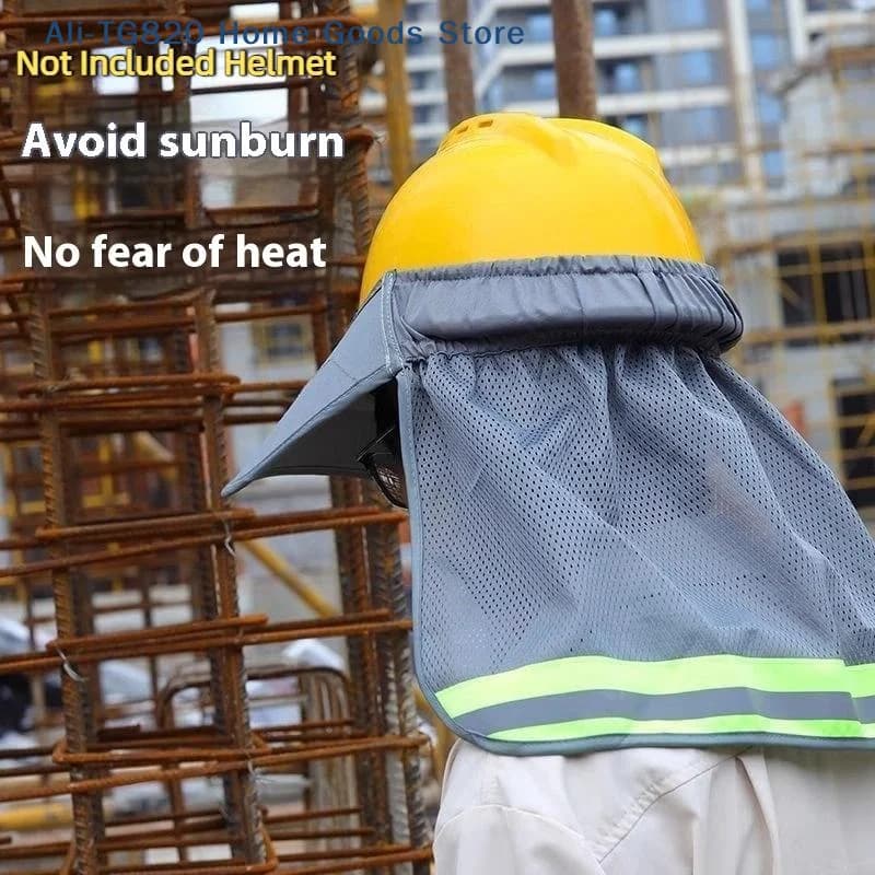 [TG820]Summer Sun Shade Safety Hard Hat Neck Shield Helmets Reflective Hat Brim Reflective Cap Cover For Construction Workers