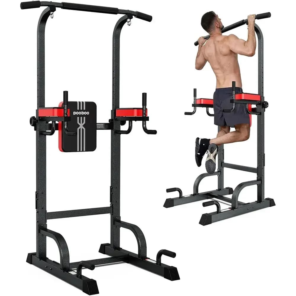 Multi-Functional Adjustable Pull-Up Bar for Home Gym Workouts - Strength Training Equipment in Black