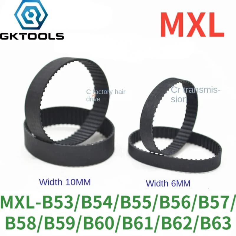 Cinghia dentata sincrona MXL B53MXL/B54MXL/B55MXL/B56MXL/B57MXL/B58MXL/B59MXL/B60MXL/B61MXL/ B62MXL/B63MXL Larghezza 6/10mm