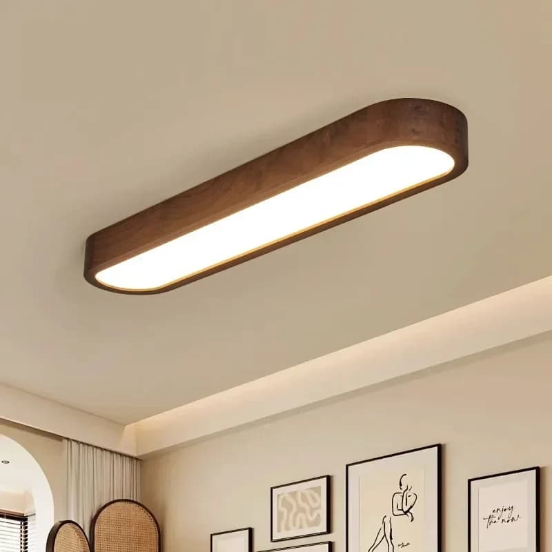Nordic LED Ceiling Light 120cm Wooden Aisle Corridor Lamp for Living Dining Room Bedroom Chandelier Ceiling Lamp Luminaires