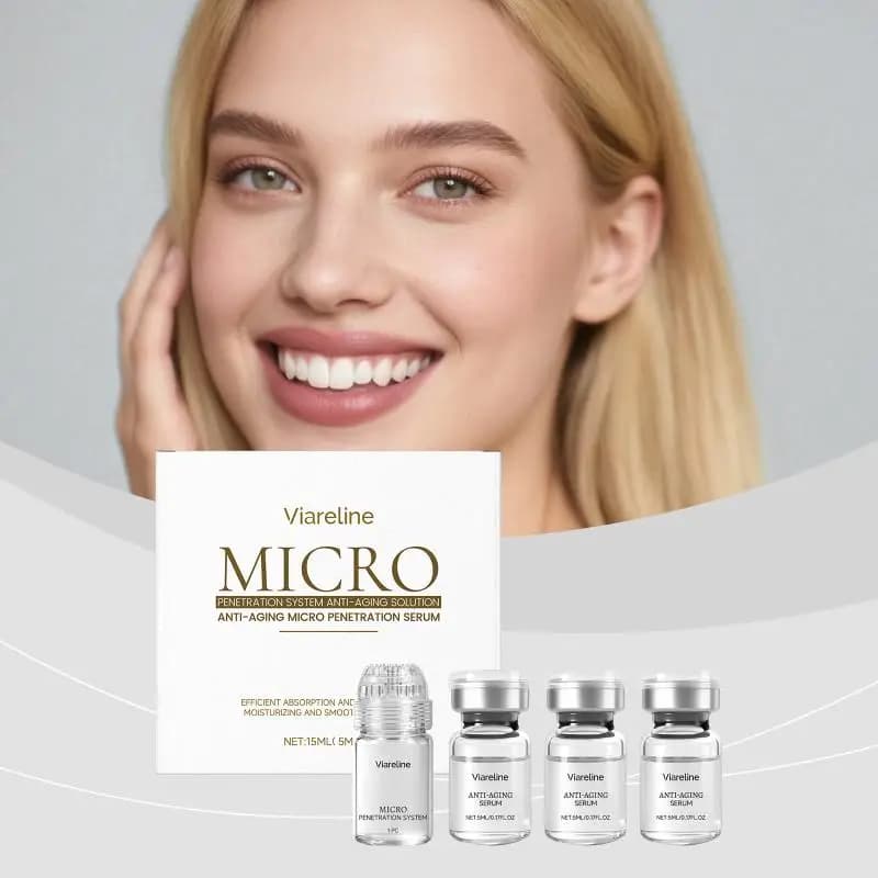 ✨ 1set Collagen Anti-Wrinkle Microneedle Roller 0.25mm Hydrating Firming Pore-Cleaning Smoothing Skin Skincare Set