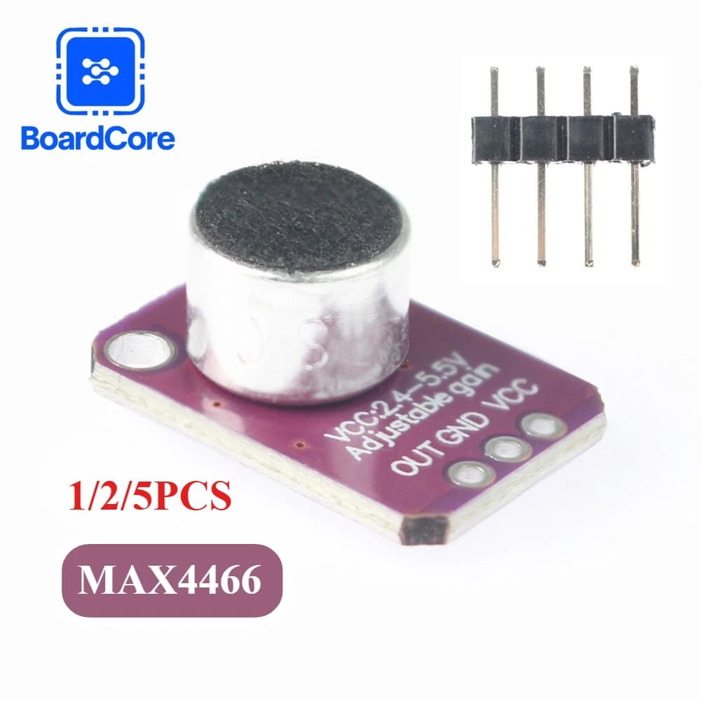 1/2/5PCS MAX4466 Sensor Module Audio Module Preamplifier Microphone GY-MAX4466 Adjustable Earning Edge Amplifier for Arduino FAI DA TE