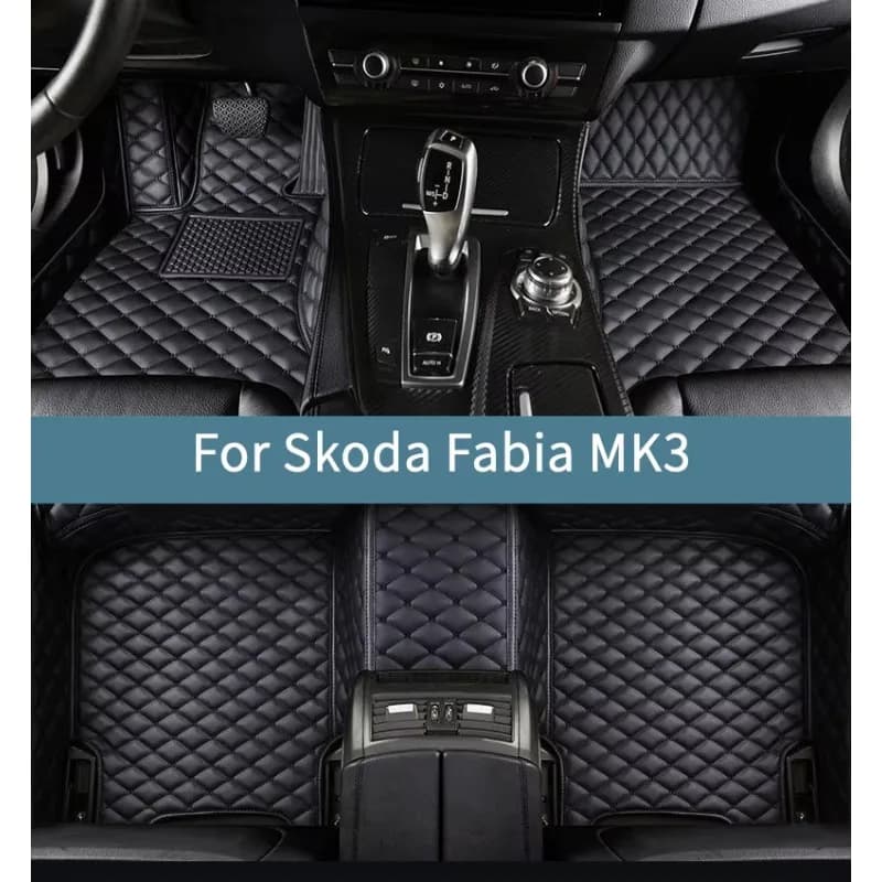 Car Floor Mats For Skoda Fabia MK3 2015 2016 2017 2018 2019 2020 2021 2022 Waterproof Floor Mats for Cars Accessories