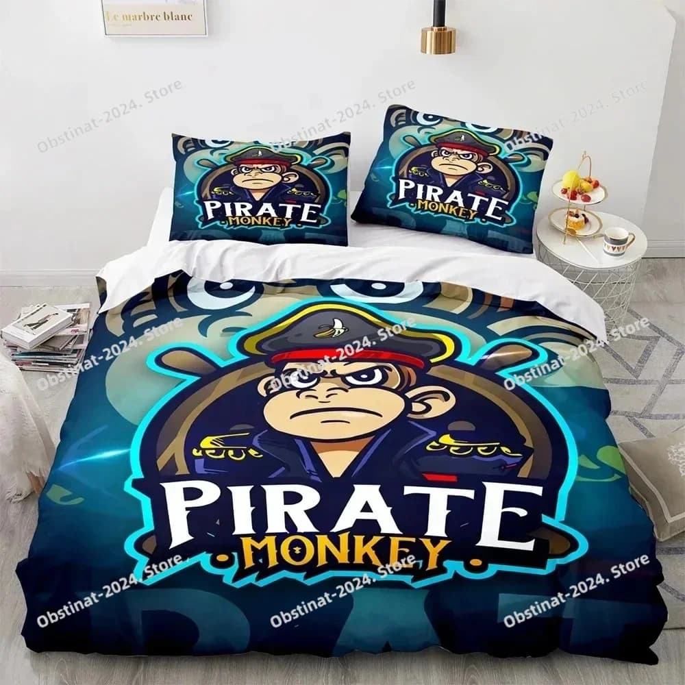 Set di biancheria da letto con logo di gioco 3D, set di biancheria da letto con logo anime, misura singola, doppia, queen, king size, per adulti e bambini, set di copripiumini per camera da letto, tessili per la casa