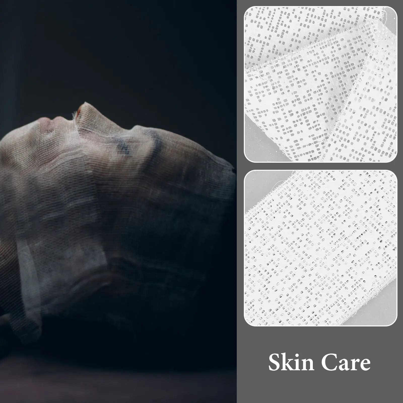 30 Pezzi Maschera Viso a Rete in Tessuto Non Tessuto, Strisce per Maschera Viso 3D, Materiale in Rete per Rassodamento Facciale Fai-da-te, Cura della Pelle
