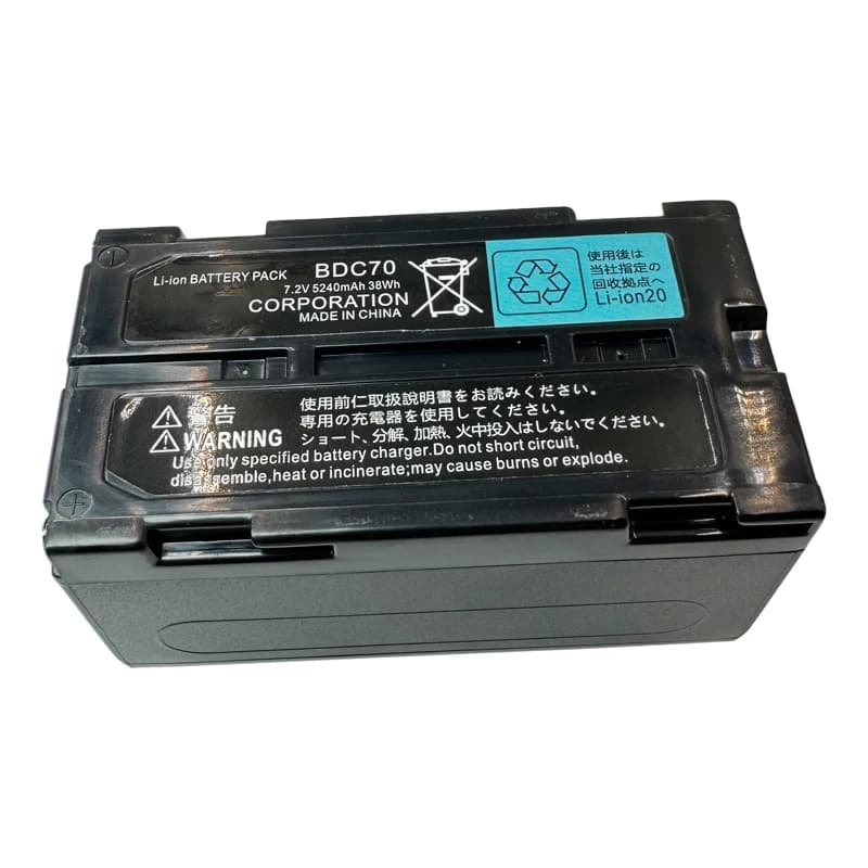 Batteria agli ioni di litio BDC70 nuovissima per stazione totale Topn ES CX per Sok FX Set x Series Strumenti di rilevamento 7.2V 5240mAh