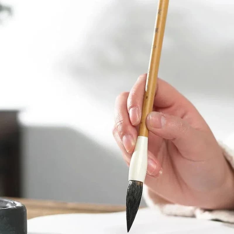Regular Script Weasel Hair Calligraphy Brush Set Official Running Script Wolf Hair Brush Professional Painting Brush Art Supply
