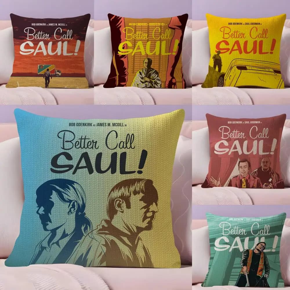 B-Better C-Call Saul Fodera per cuscino in lino naturale, stampa fronte-retro, federa decorativa per divano, decorazione per la casa, regalo