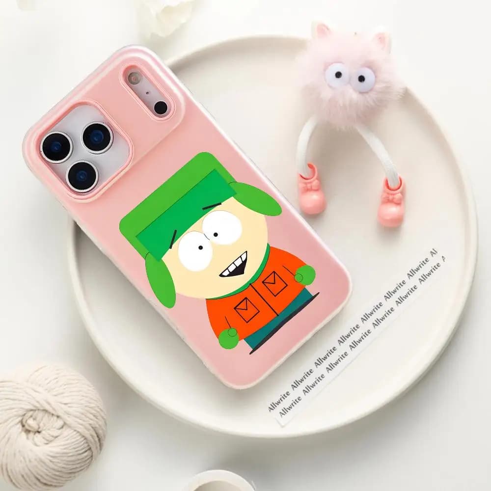 Custodia per telefono Cartoon South Park per iPhone 17 16 15 14 13 12 11 Pro Max Plus Mini, Cover Morbida Trasparente Antiurto in Gelatina