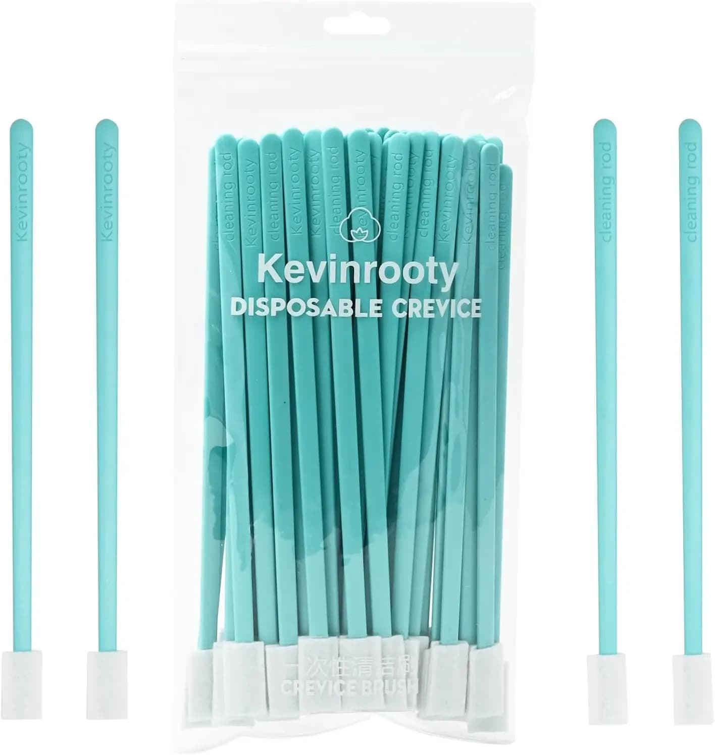 Kit di 50 spazzole monouso per la pulizia delle fessure per WC, davanzali, tastiere e climatizzatori auto - Blu