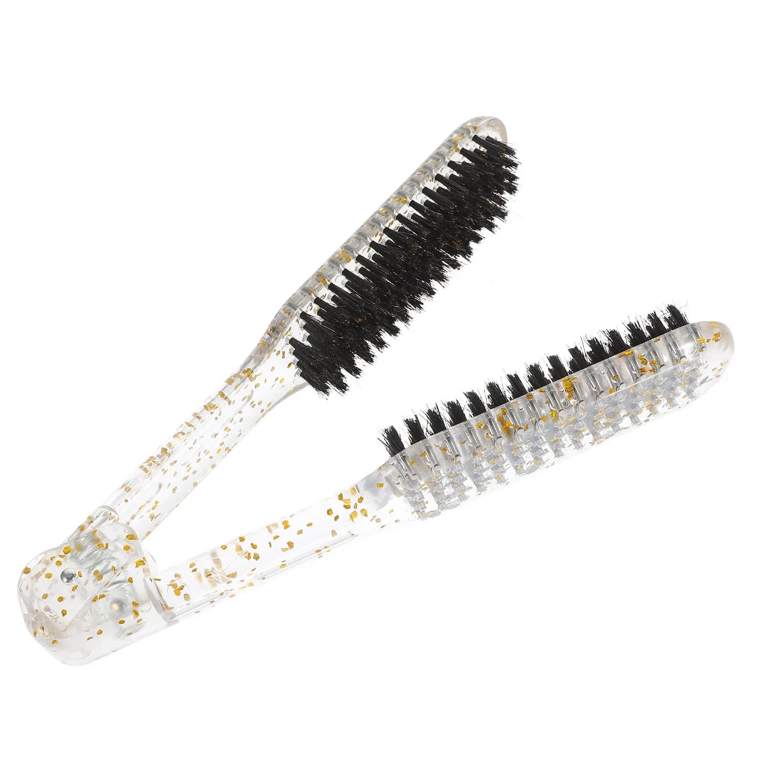 Pettine Lisciante per Capelli Compatto a Doppia Faccia, Facile da Trasportare, Pratico per Salone e Styling Domestico