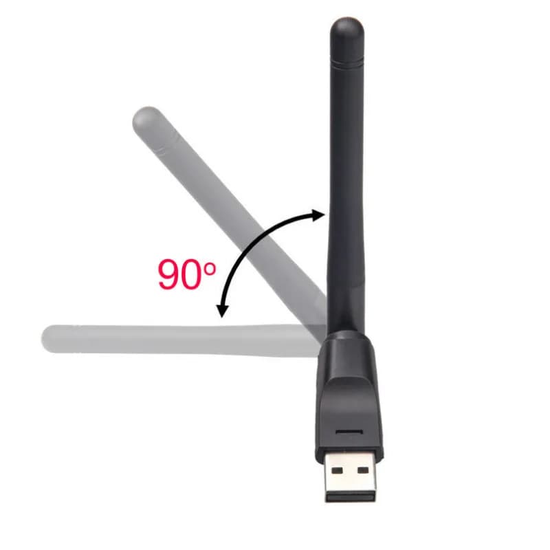Scheda di rete wireless MT7601 da 150 Mbps Mini USB WiFi Adattatore LAN Ricevitore Wi-Fi Dongle Antenna 802.11 b/g/n per PC Windows