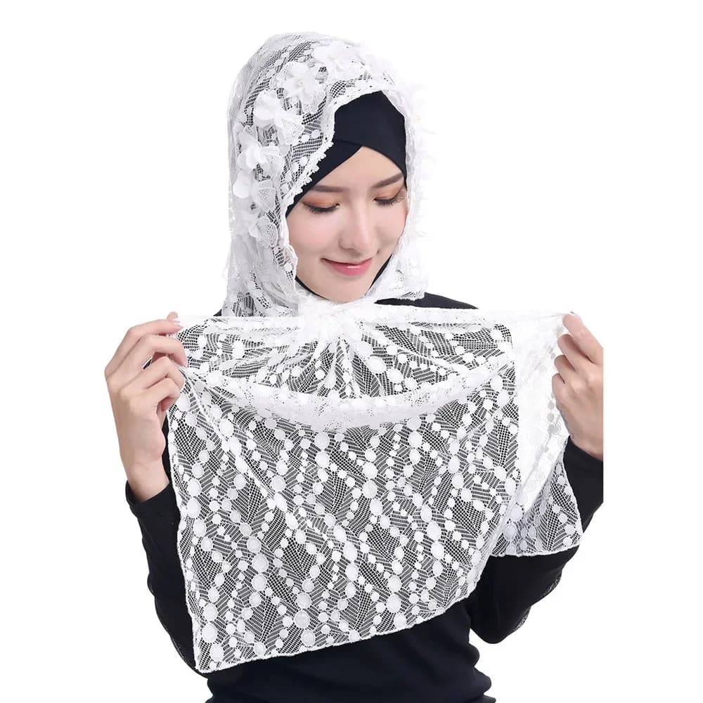 Women's Lace Scarf Breathable Color Pure Wrap Scarf Cavalry Scarf Women's Shawl and Scarves Women's Stole For Evening Wedding Party