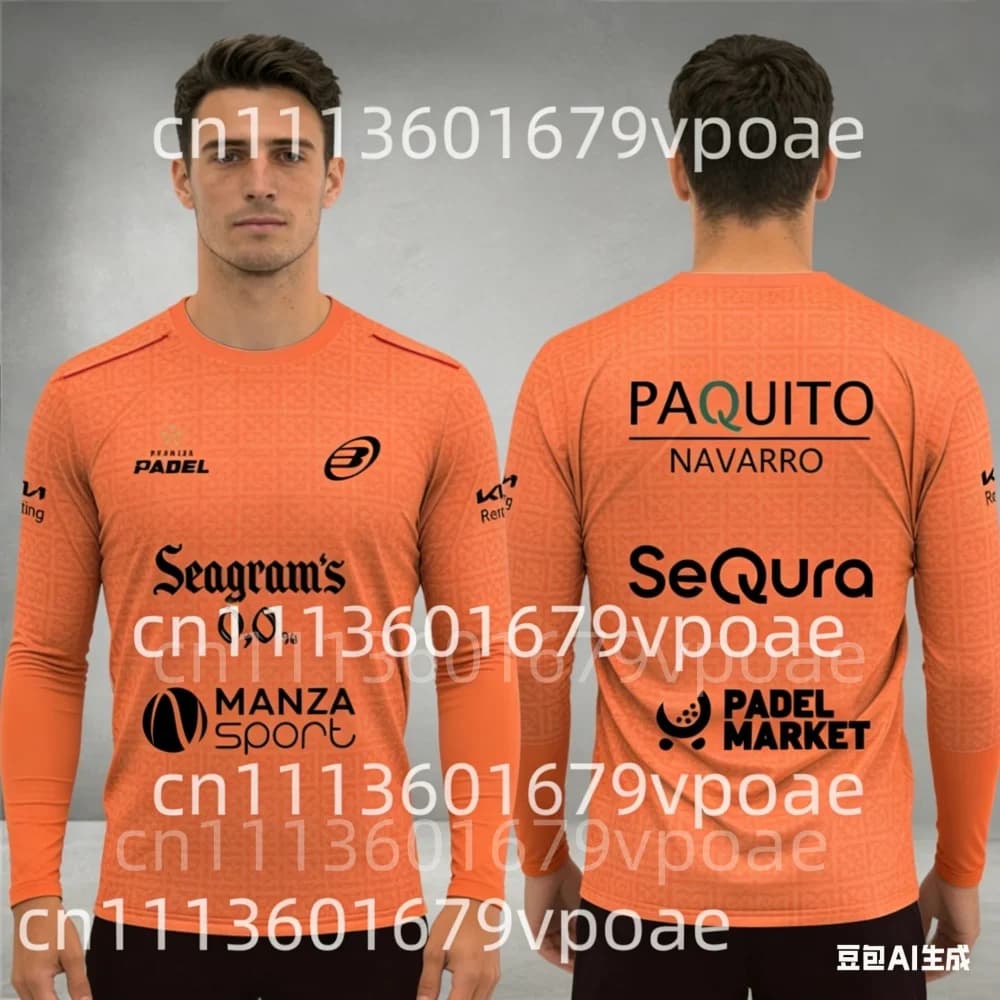 Maglia Sportiva Professionale a Maniche Lunghe per Uomo, Traspirante e Comoda per Tennis, Squash, Allenamento e Partite