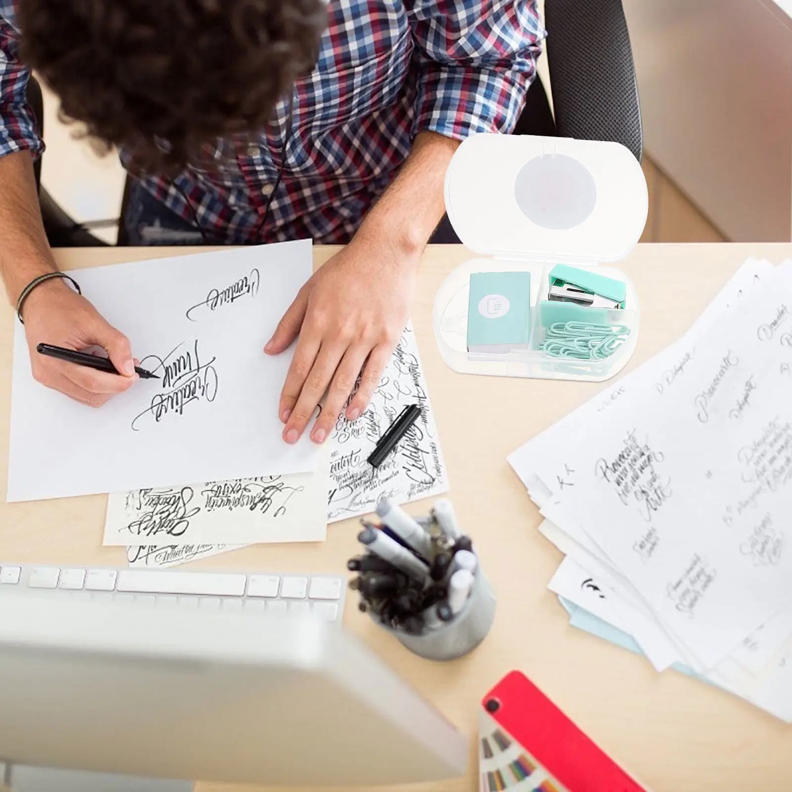 Set di 3 Kit di Graffette per Ufficio con Materiale Resistente all'Usura, Perfette per l'Organizzazione Quotidiana di Documenti, Casa, Scuola, Ufficio