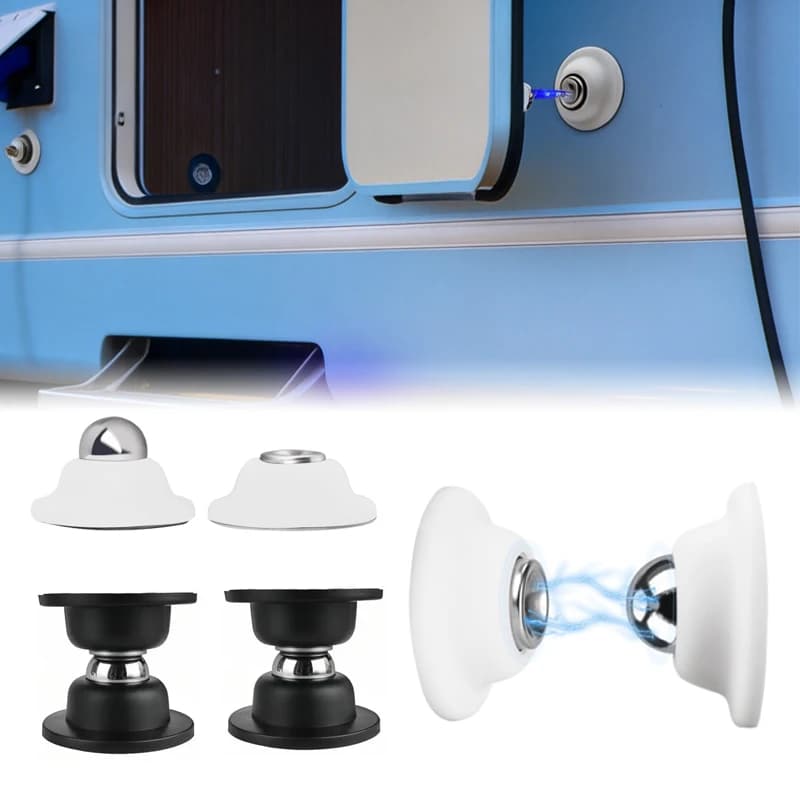 Fermo Magnetico per Porta RV, Blocco di Ritenzione per Porta RV, Chiusura di Sicurezza per Porta di Camper, Roulotte, Motorhome, Barca