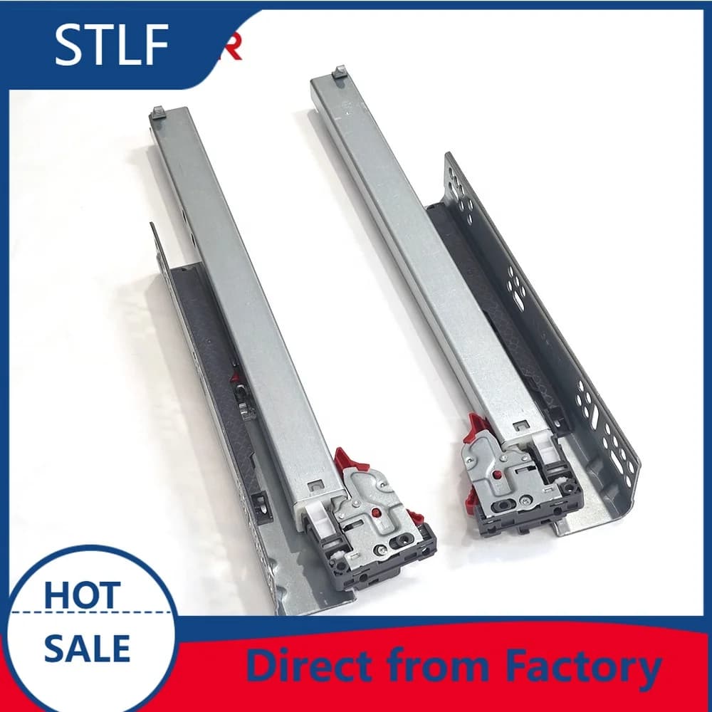 STLF 35kg Guide a scomparsa a 3 sezioni con chiusura ammortizzata per cucina e soggiorno