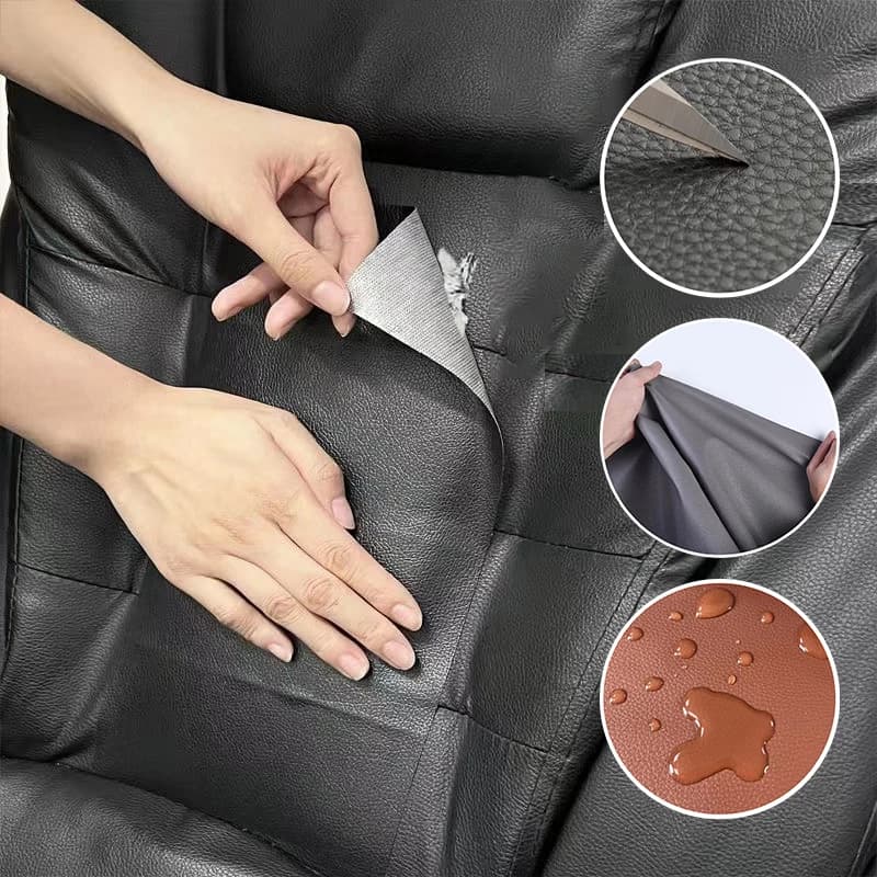 Repair patches Self-adhesive PU Leather Fabric Stickers for Leather Clothes Sofa Car Seats Furniture Bags