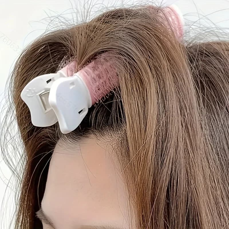 2 pieces of iron curling hair without heat for fringe, iron curling hair, instant volumizing clip for hair roots, heat-free styling tool