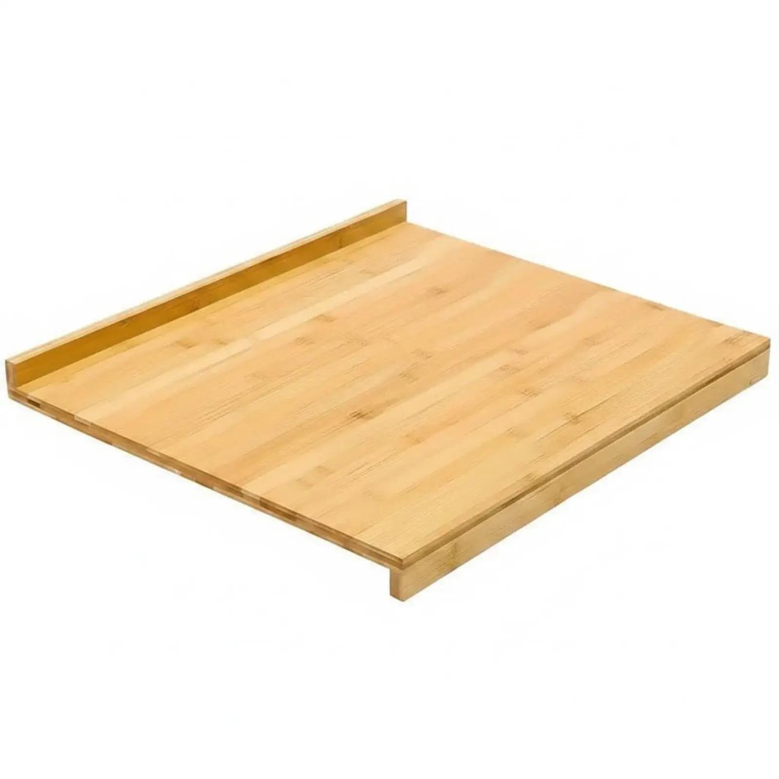 Heavy Duty Bamboo Kitchen Cutting Board with Countertop Lip Double Sided Chopping Surface for Home Kitchen
