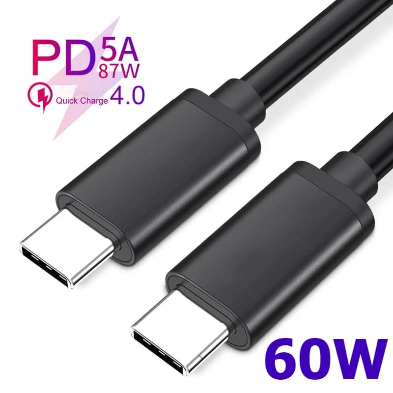 Cavi dati di ricarica rapida da tipo C a PD da 60 W Cavo di ricarica rapida USB C 0,3 m/0,5/1 m/1,5 m/2 m/3 m Cavi dati di ricarica rapida per iPhone 15