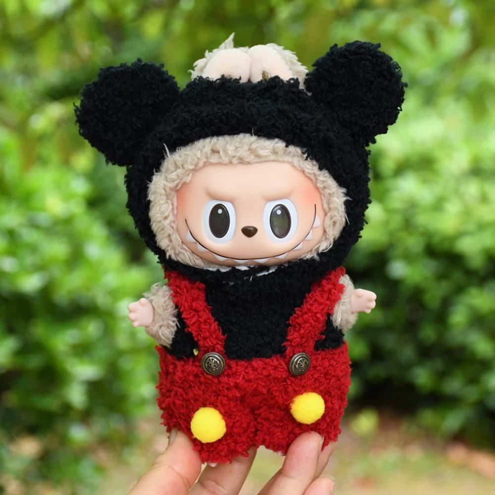 Set di vestiti per bambole Labubu da 17 cm Decorazione Simpatici animali dei cartoni animati Accessori di abbigliamento Labubu Regali per bambini