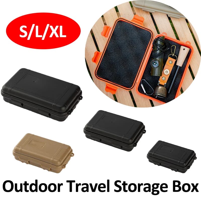 EDC Toolbox Outdoor Camping Survival Kit Waterproof Shockproof Box Sealed Box Outdoor Survival Storage Box Fishing Equipment Bag