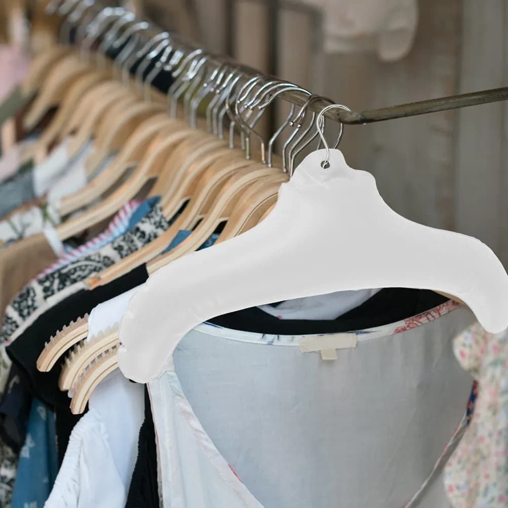 Foldable Portable Inflatable Hanger PVC Travel Clothes Hanger for Drying Wet Clothes Business Trips Space Saving Laundry
