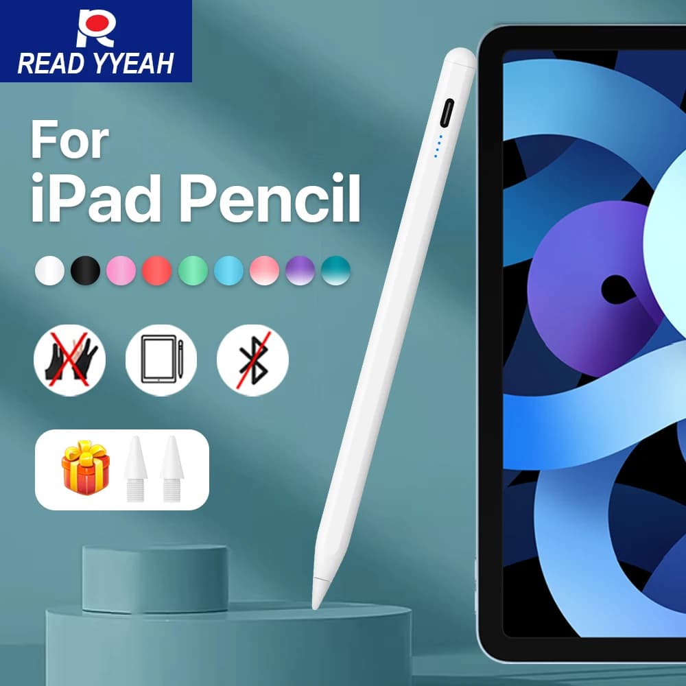 Nuova Penna Stilo con Riconoscimento del Palmo per Apple Pencil, Compatibile con iPad 8/9/10/11a Gen A16 2025 Pro 11 12.9 13 M5 Air 11 M4 5 4 3 Mini 7 6