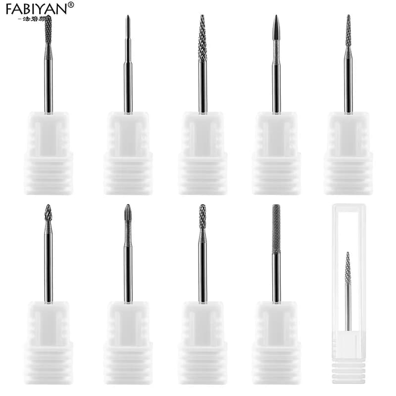 Punta da trapano per unghie in carburo di tungsteno, fresa per nail art, per macchina, fresa per unghie, strumento per sbavature, pulizia delle cuticole