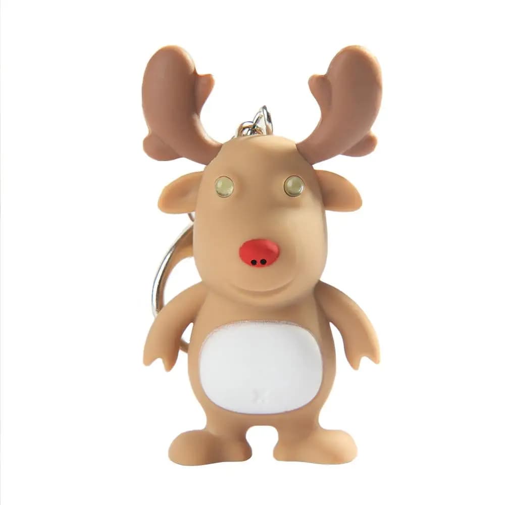 Simpatica mini torcia vocale regalo di Natale portachiavi portachiavi luci a LED luminose
