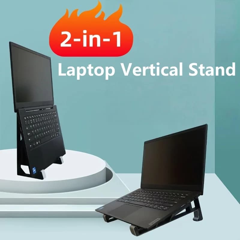 Supporto 2-in-1 per Laptop e Tablet Stampato in 3D, Pieghevole e Salvaspazio per Ufficio, Dormitorio e Gaming